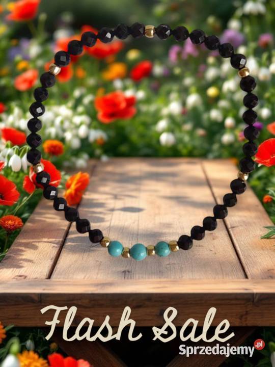 Bransoletka Turmalin i Howlit łódzkie Zgierz