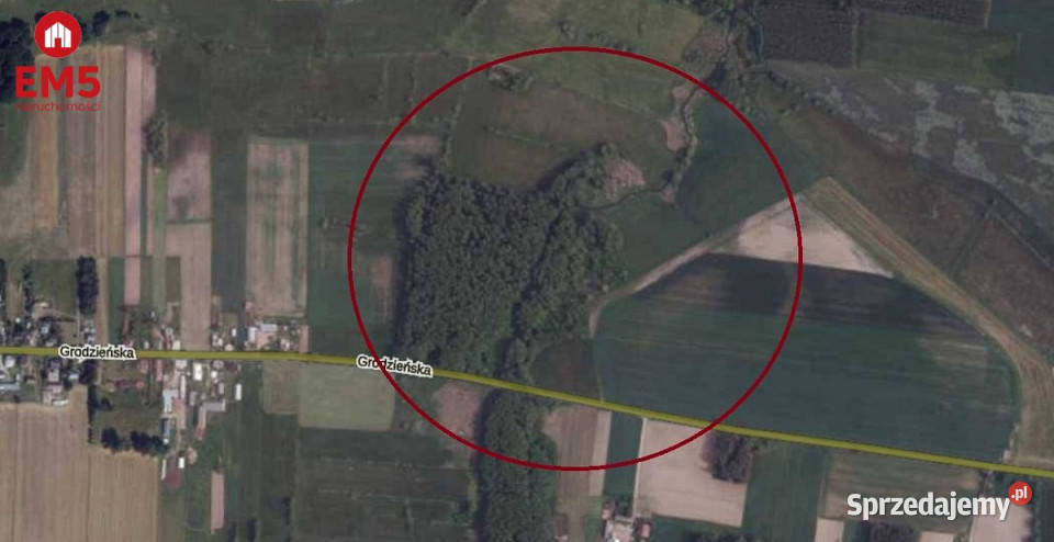 Do sprzedaży grunt Boksze Stare 50401m2 gaz podlaskie Jasionówka