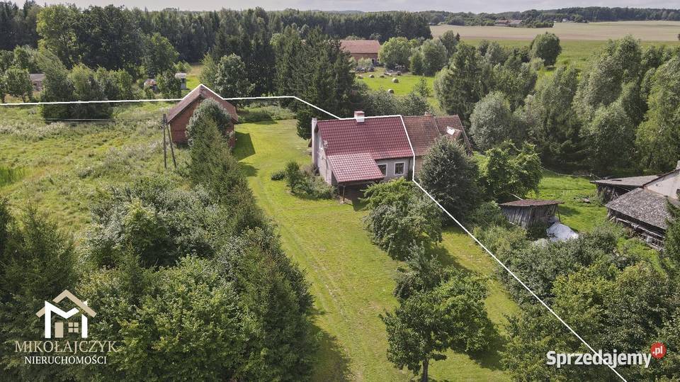 Dom budynek gosp z dużą działką 073 ha Wodukajmy