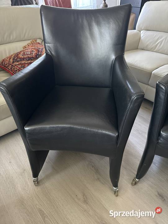 Fotel skórzany 4 Bert Plantagie sygnowany dolnośląskie Długopole Dolne