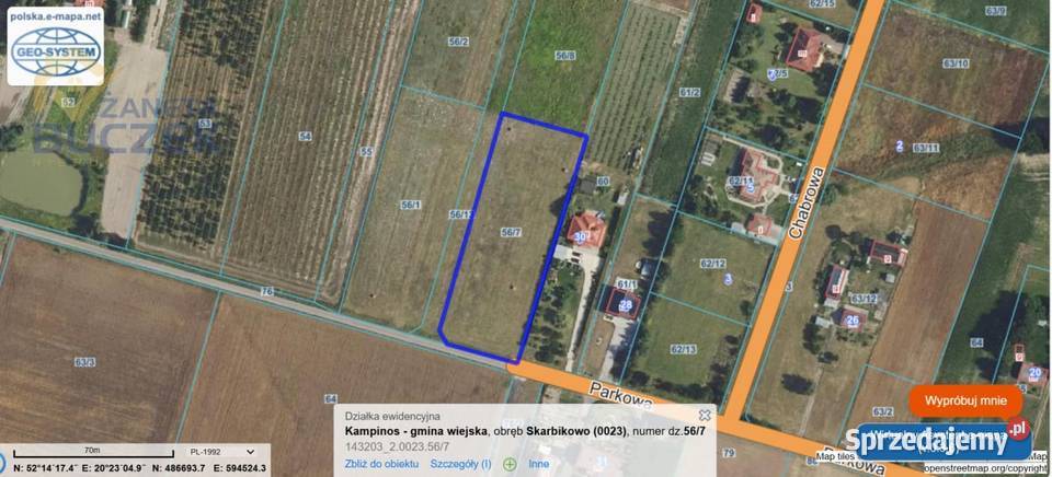 Sprzedam działki z warunkami zabudowy w Sprzedaż Skarbikowo