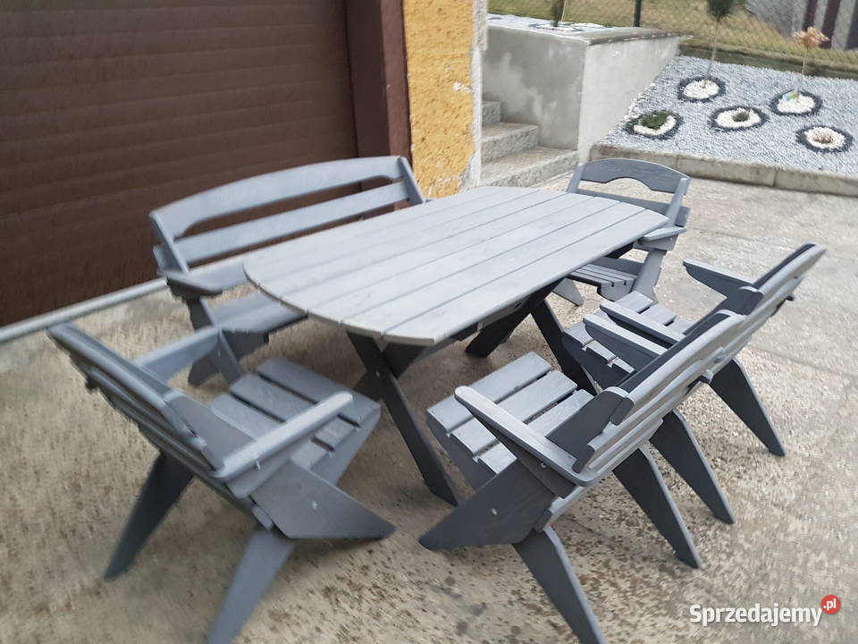 MEBLE OGRODOWE DREWNIANE śląskie Rydułtowy sprzedam