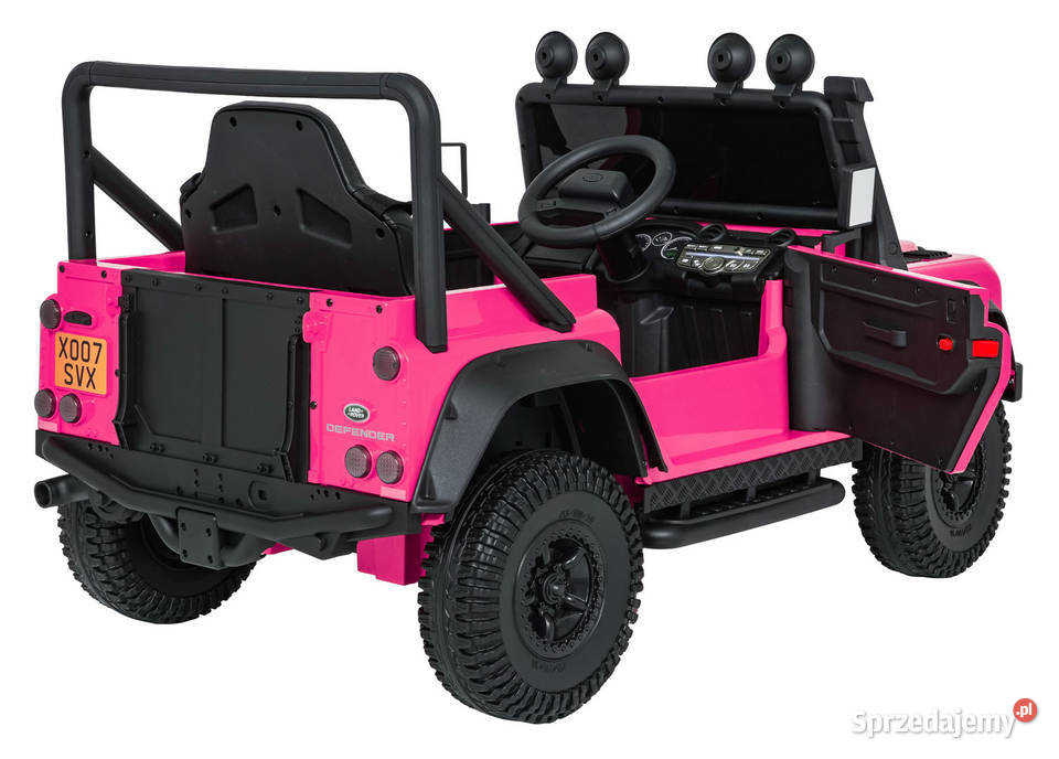 Land Rover Defender 110 SVX 24V 2x100W Różowy Pojazdy elektryczne i spalinowe Łopuszno
