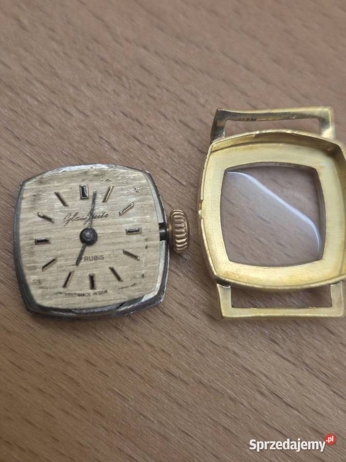 Stary zegarek Glashtte GuB miniatura śląskie