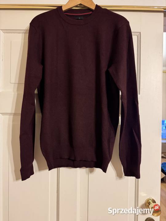 Sweter męski L Carry bordowy wiskoza casual śląskie Częstochowa sprzedam
