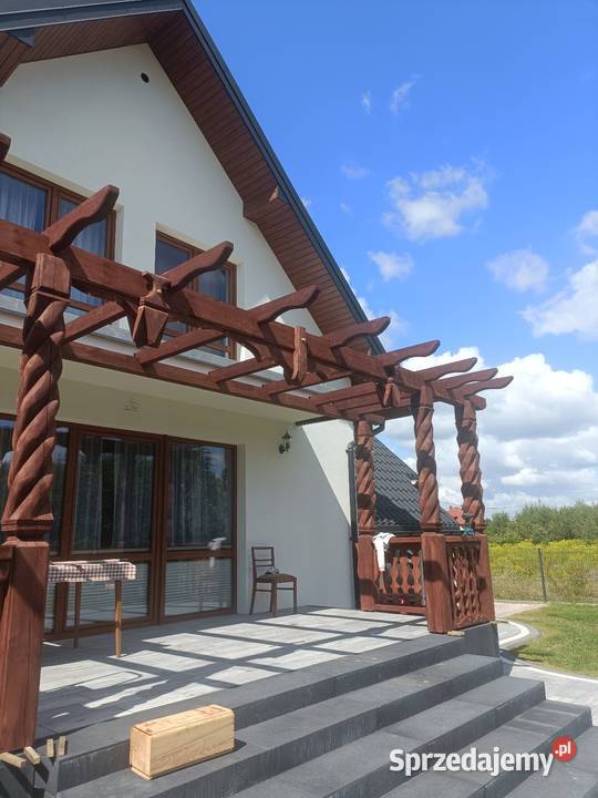 Słupy z drewna żeźbione mazowieckie Mińsk Mazowiecki