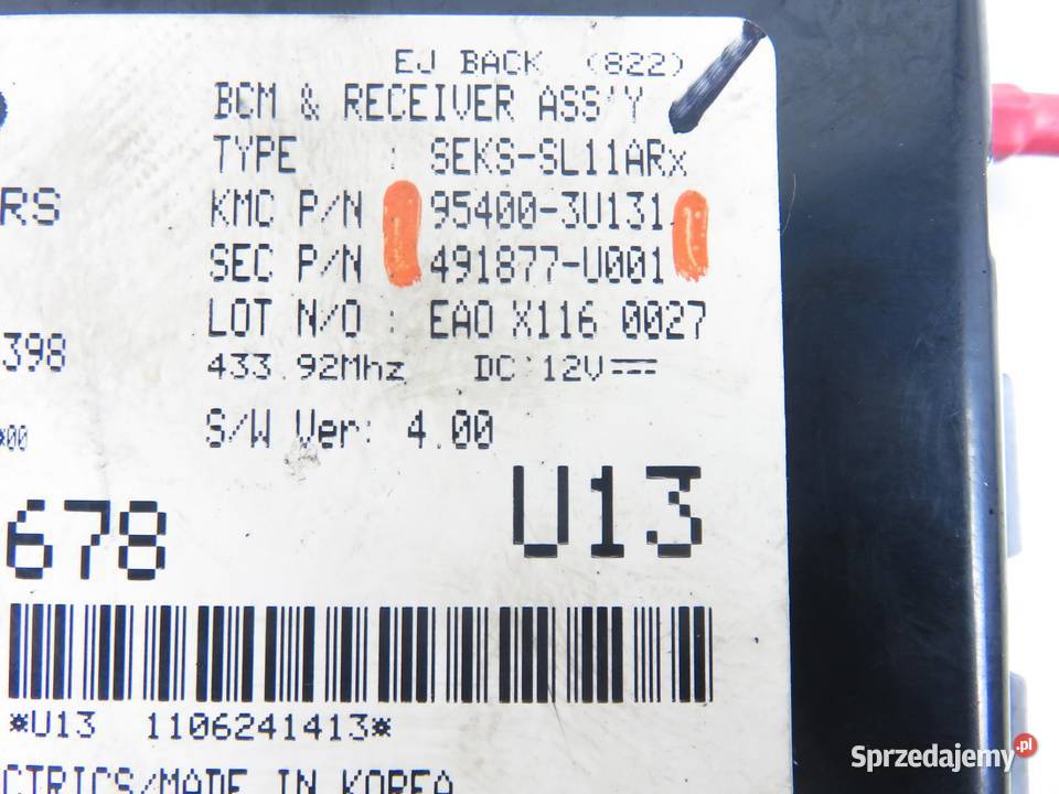 MODUŁ BCM KIA SPORTAGE III SL 954003U131 małopolskie