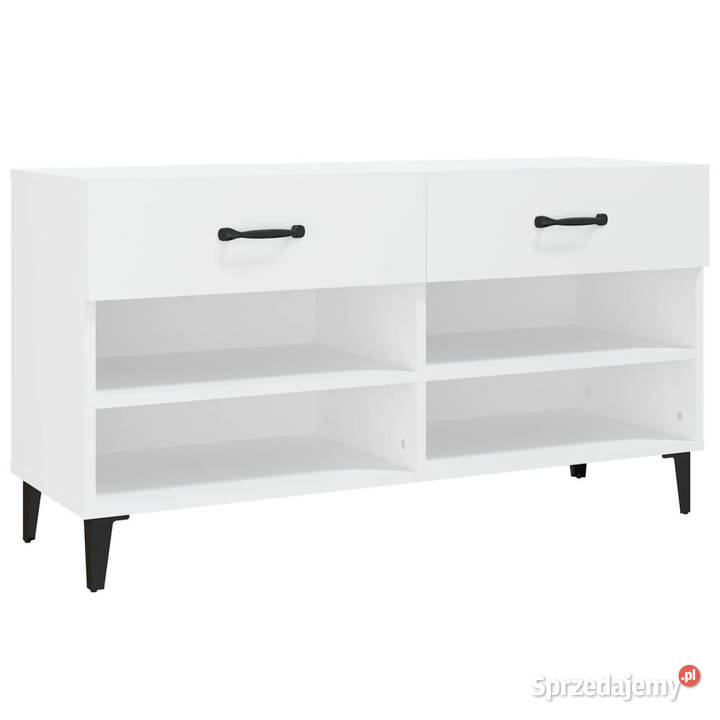 Szafka na buty biała 102x35x55 materiał mazowieckie