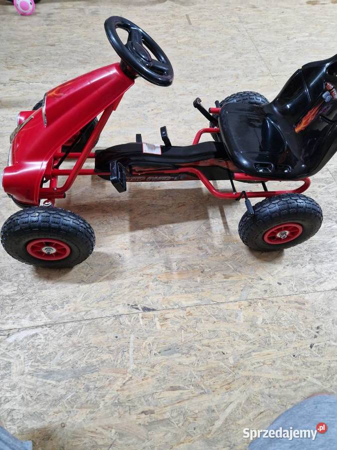Gokart na pedały Top Racer 64 pompowane koła Red Głogowa