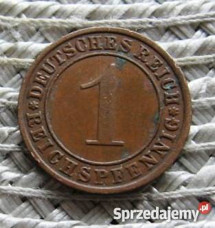 Niemcy 1 Reichspfennig 1931eE Numizmatyka wielkopolskie Kalisz