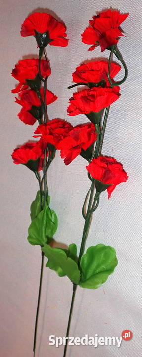 Goździk sztuczny gałązka 5 kwiatów 44 8 kolorów