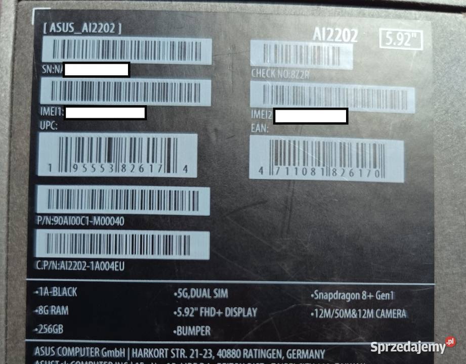 Zenfone 9 8256 stan mazowieckie Góra Kalwaria sprzedam