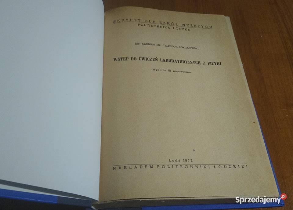 Wstęp do ćwiczeń laboratoryjnych z fizyki Jan Gdańsk