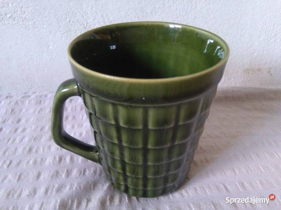 PRUSZKÓW KUBEK ZIELONY porcelit ceramika polska Warszawa