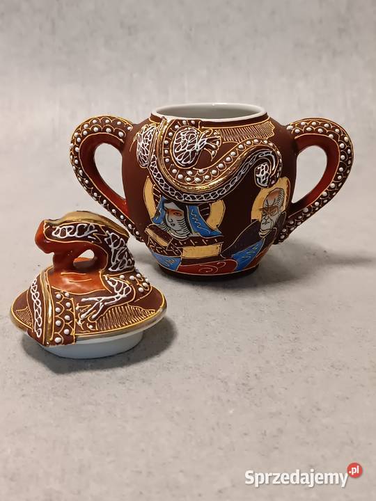 Kutani Satsuma Cukiernica Japonia Motyw Porcelana i szkło Jawor sprzedam