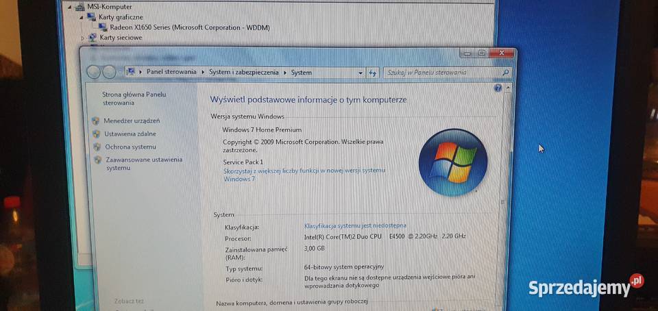 Komputer Core 2 Duo E4500 3GB RAM ATI X1650 HDD mazowieckie Warszawa
