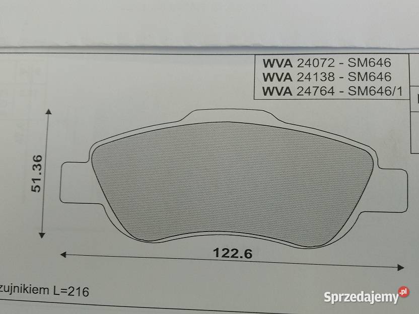 SM646 Klocki hamulcowe kpl przód ABARTH 500 595 warmińsko-mazurskie Olsztyn sprzedam
