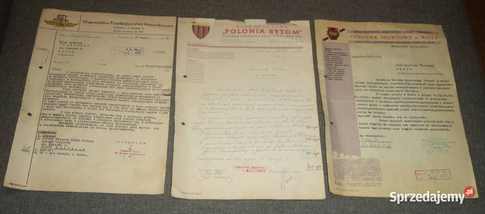 Polonia Bytom listy do klubu 1974 1975 Chuligani Piekary Śląskie sprzedam