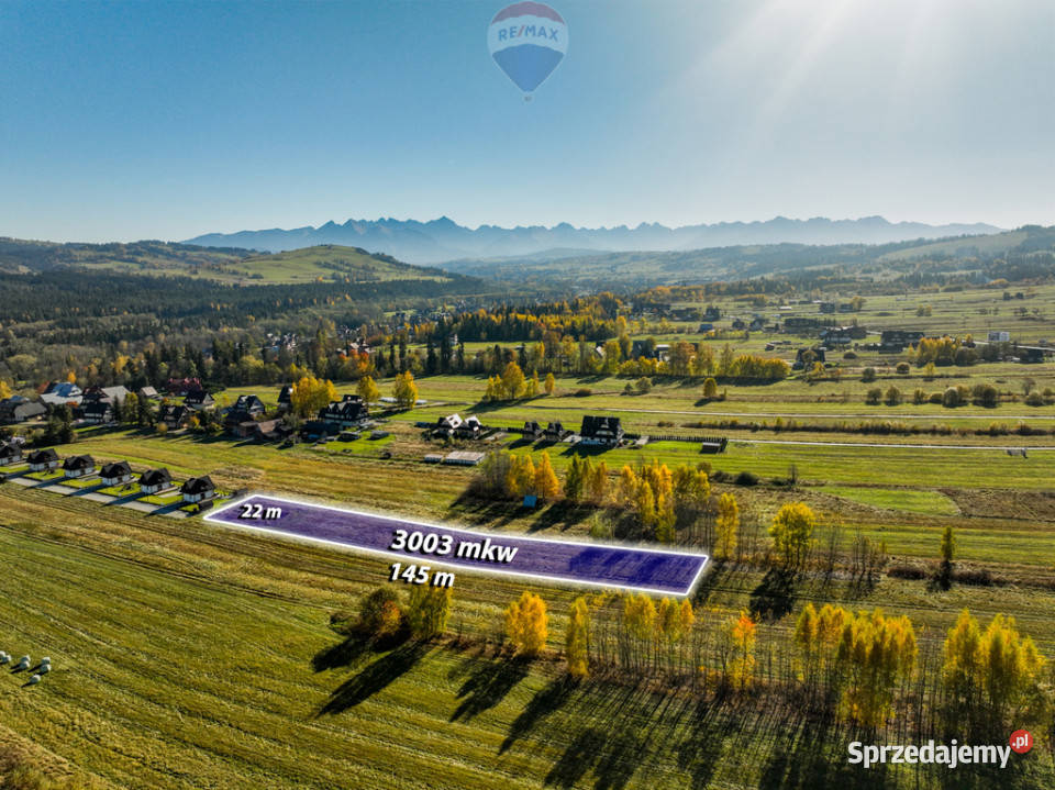 Podhalańska oaza działka w Białce Tatrzańskiej 22m małopolskie Białka Tatrzańska