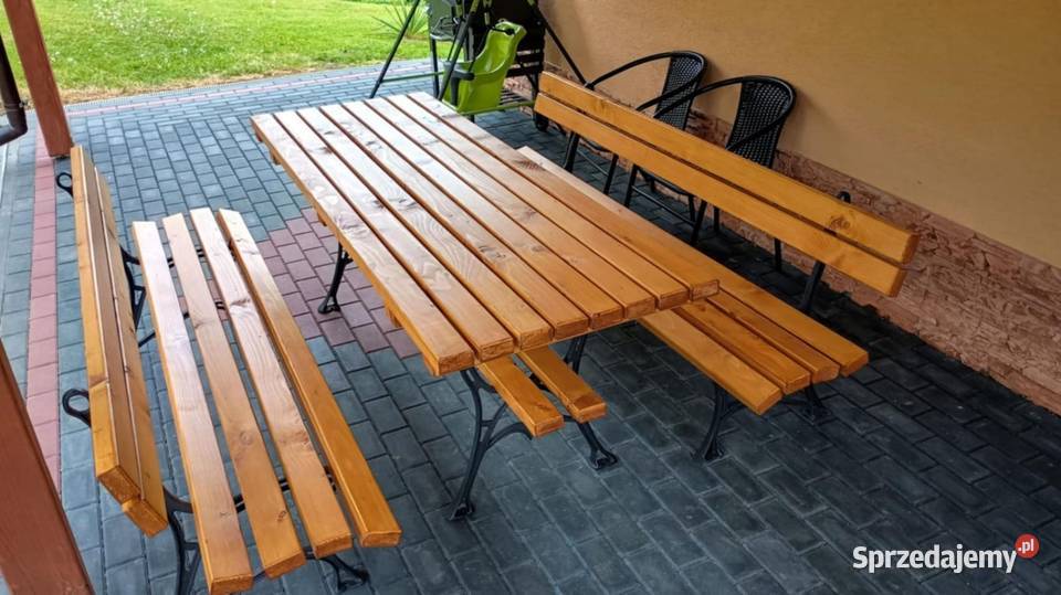 Ławka ogrodowa 200 na żeliwnych nogach podkarpackie Haczów