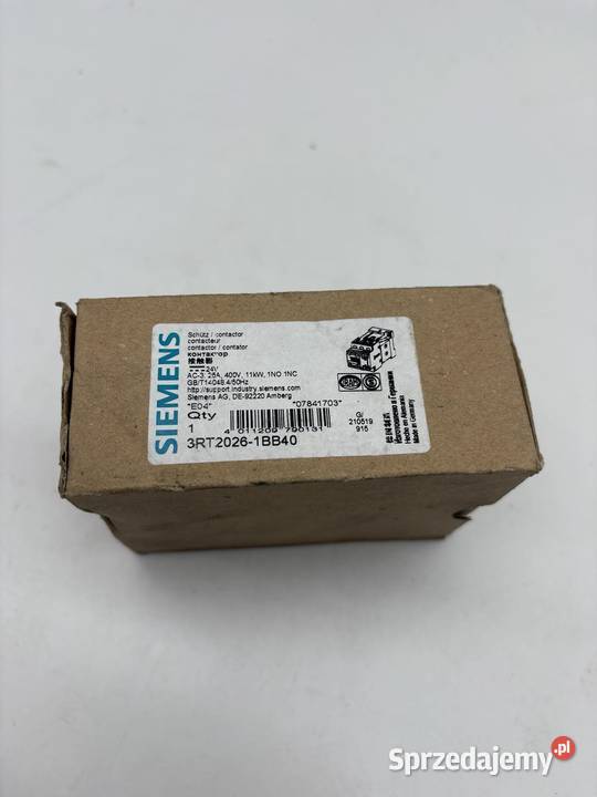 Siemens 3RT20251BB40 Stycznik Pozostałe Warszawa sprzedam