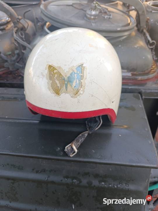 PRL zabytkowy kask motocyklowy orzeszek Kaski sprzedam