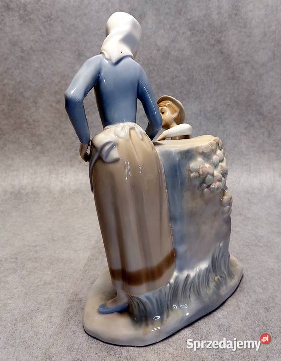 LLADRO seria Zaphir 575 Dzieci fontannie duża Porcelana i szkło Grabówka