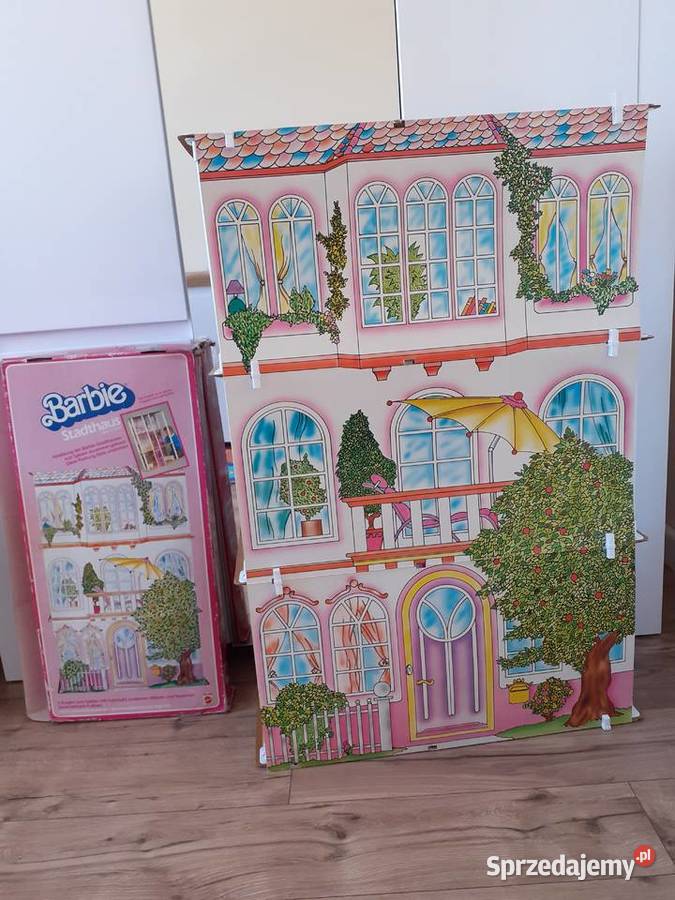 Stary domek barbie lata 8090 lalki i mebelki kolorowy Gorzów Wielkopolski sprzedam
