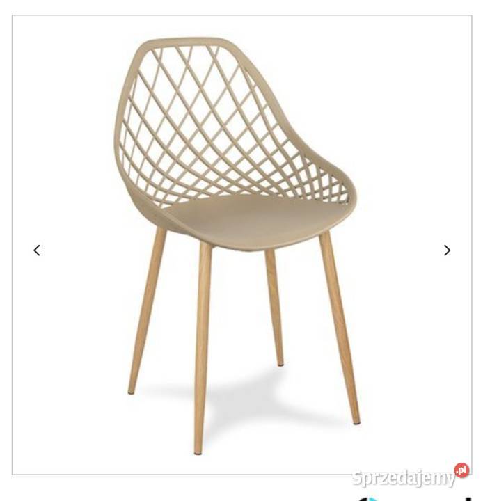 Brazowe krzesło ażurowe