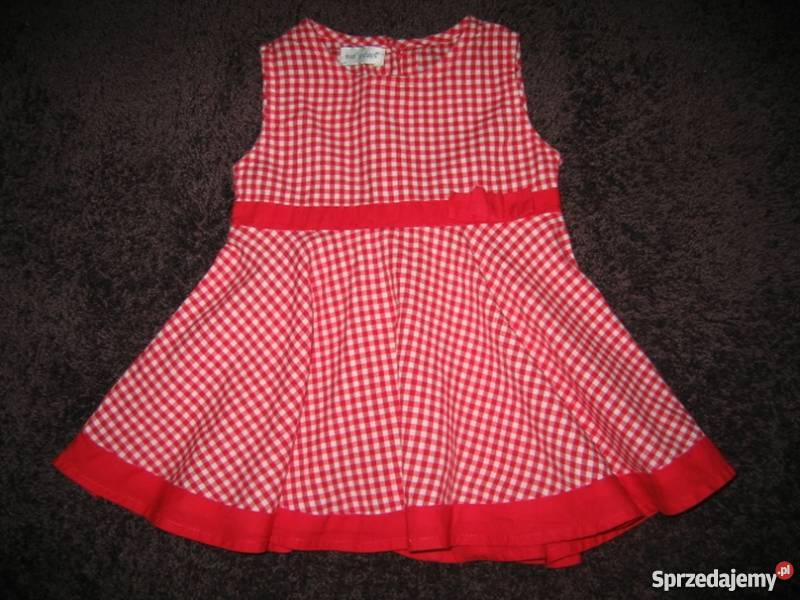 Sukienka retro rozkloszowana kratka 3 do 6 m cy Słupca