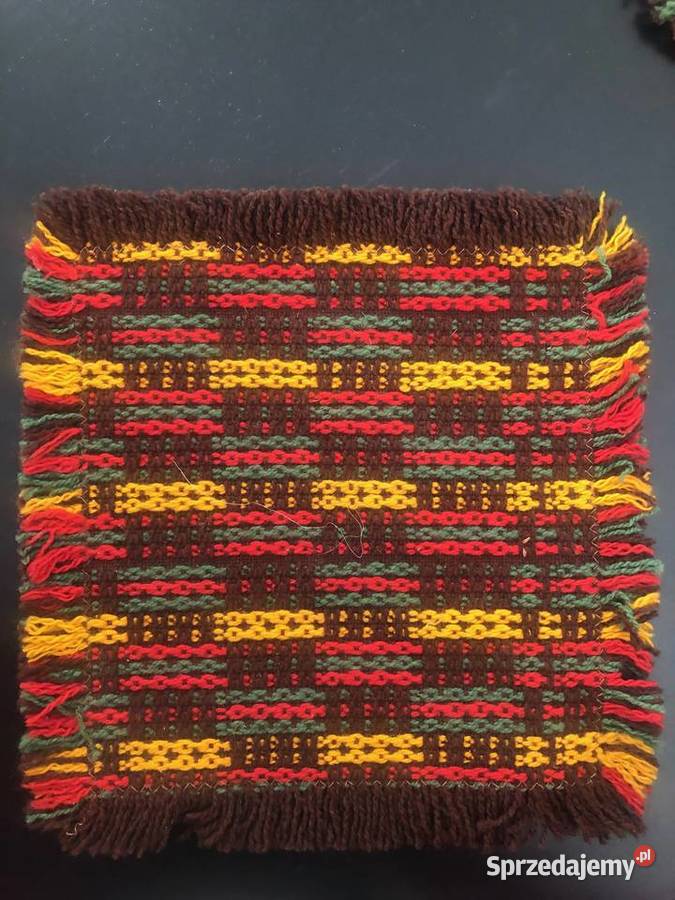 6 kilimowe serwety Cepelia PRL lata 70 XX w