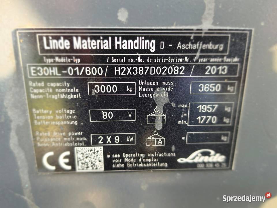 Linde E30HL 2013r Krzykosy
