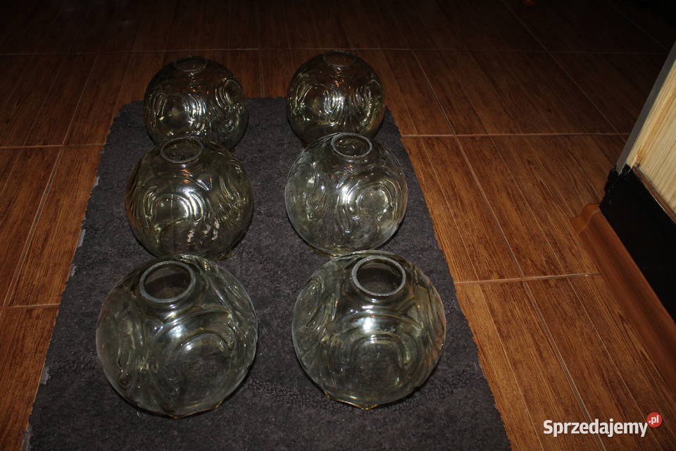 Żyrandol 6 ramienny klosze PRL