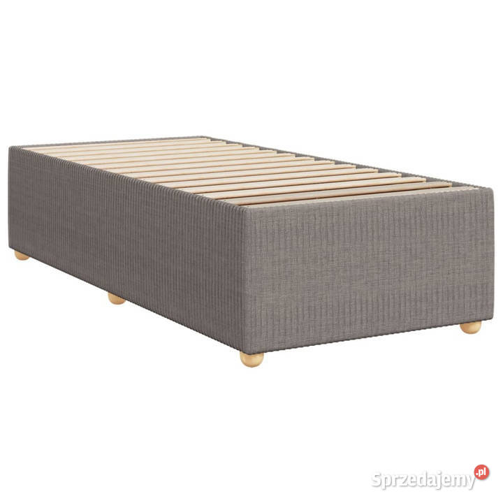 Łóżko kontynentalne z materacem taupe tkanina 90cm Warszawa
