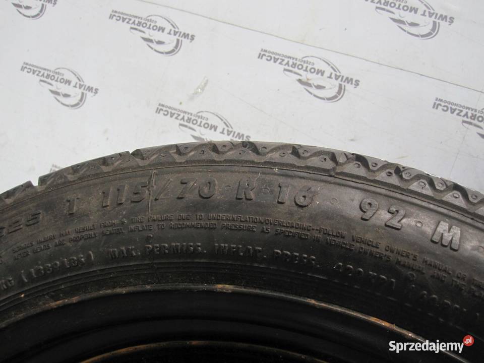 OPEL ASTRA J K koło dojazdowe 1157016 92M 5x105