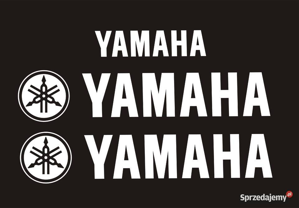 YAMAHA białe naklejki na motocykl owiewka 19x4 i Kraków