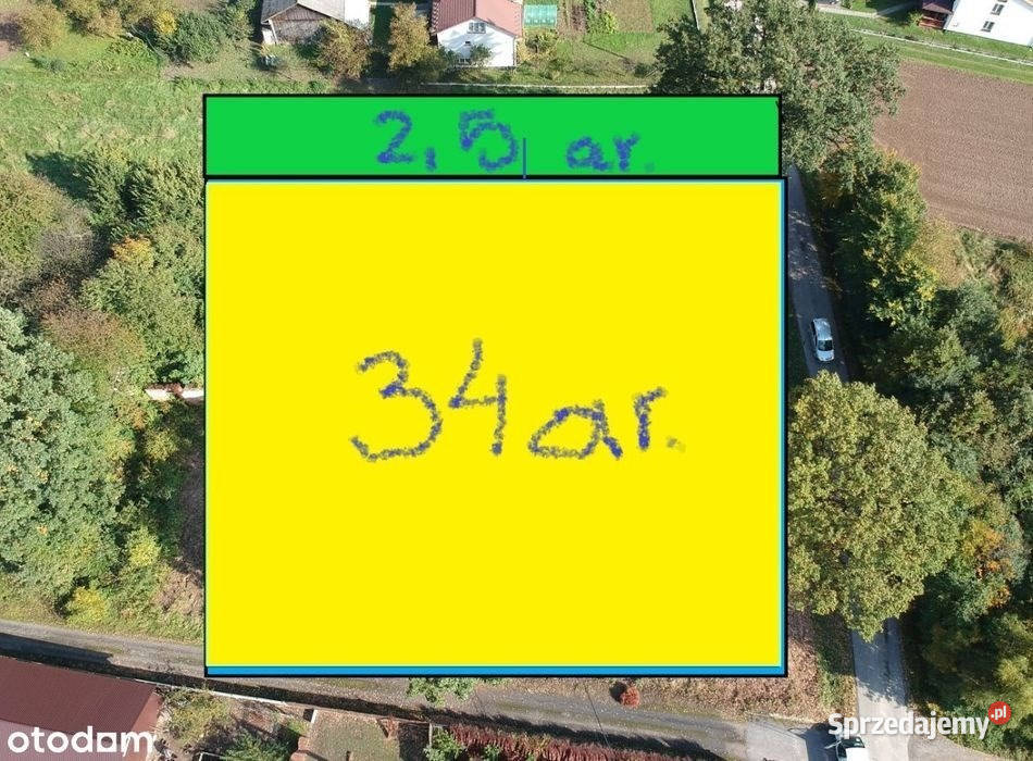 Działka 34 ar Kraczkowa k Rzeszowa na sprzedaż utwardzona podkarpackie Łańcut