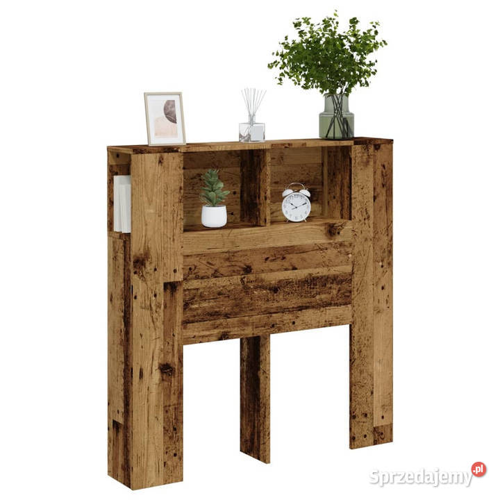 Zagłówek z półkami stare drewno 100x19x1045 mazowieckie