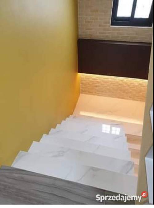 Schody z białego marmuru WYSOKI POŁYSK 120x30 łódzkie