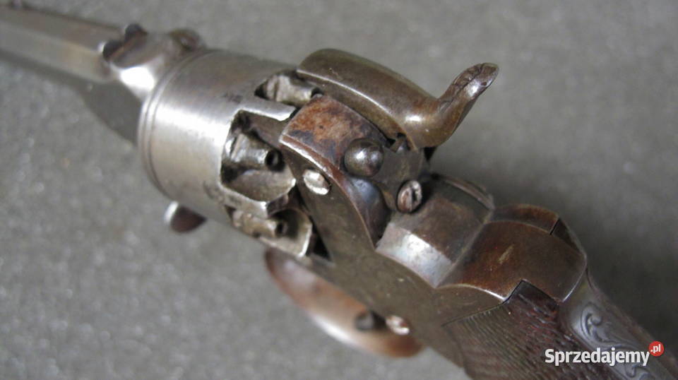 Rewolwer Belgijski unikat orginał XIX wiek Militaria Chojnice