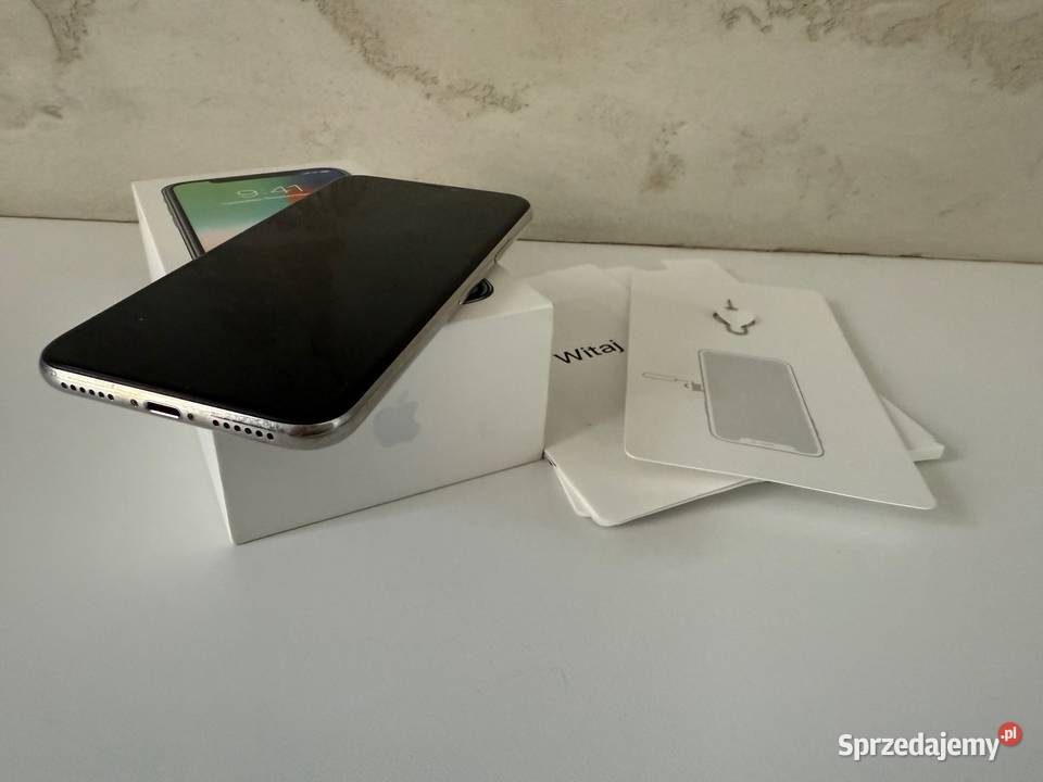 iPhone X 256GB srebrny Silver STAN IDEALNY Łódź sprzedam