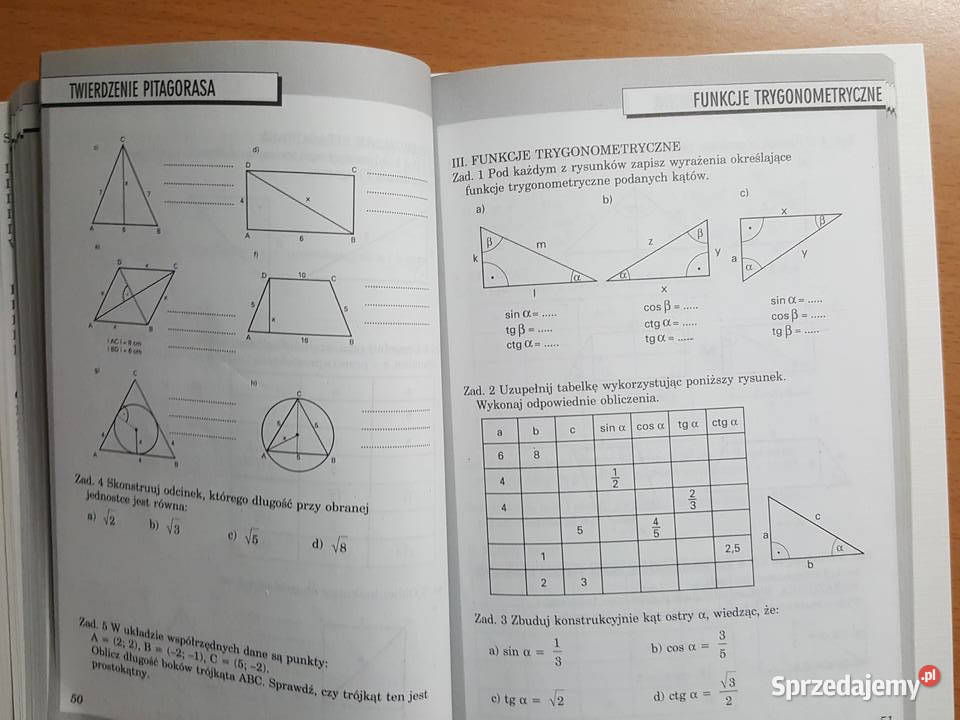 MATEMATYKA zestawy egzaminacyjne egzaminy Złotniki