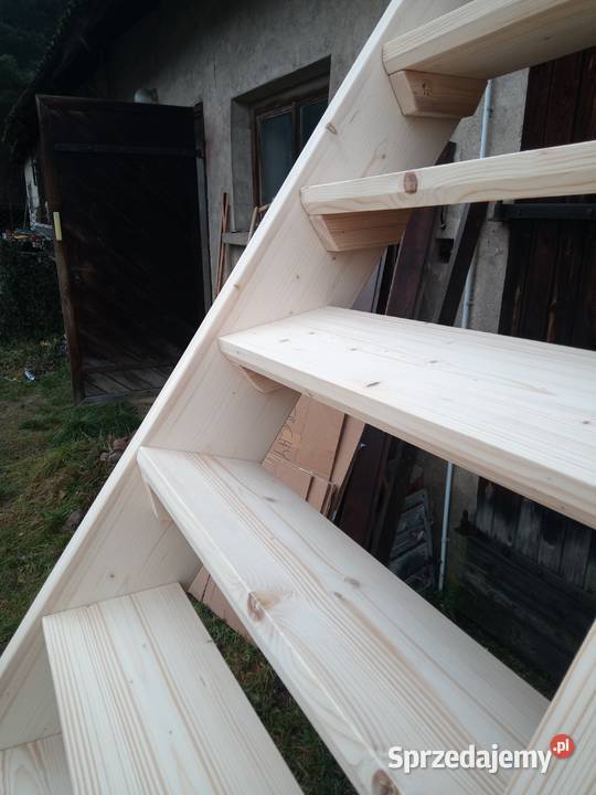 Drewniane sosnowe schody wysyłka Szklarska Poręba