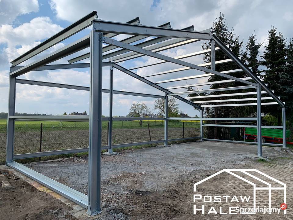 Wiata hala stalowa otwarta lekka konstrukcja Puławy