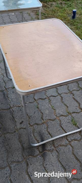 Stolik turystyczny PRL campingowy aluminiowy