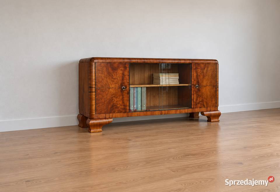 Biblioteczka Witrynka Komoda Art Deco orzech Poznań