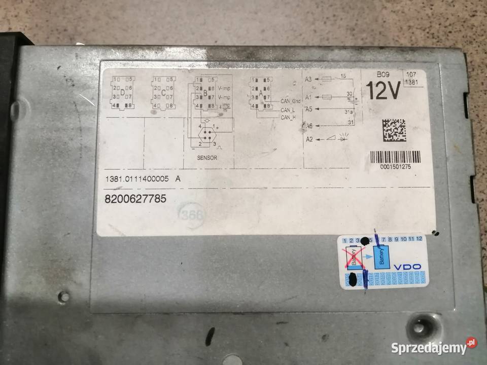 VDO Tachograf CYFROWY 12V Siemens Dtco 1381 Pozostałe lubelskie