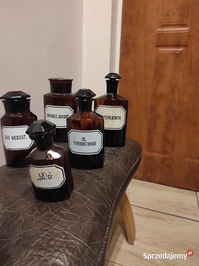 Sprzedam stare oryginalne butelki apteczne Sanok