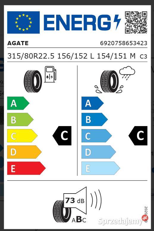 AGATE HF768 31580 R225 Opony napędowe budowlane Opony podkarpackie Zarębki
