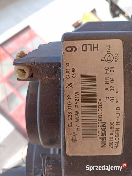 nissan Primera P12 prawy lampy przednie Zduńska Wola